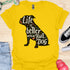 Life is better with a bulldog - V9 - Artistic Inset T-Shirt